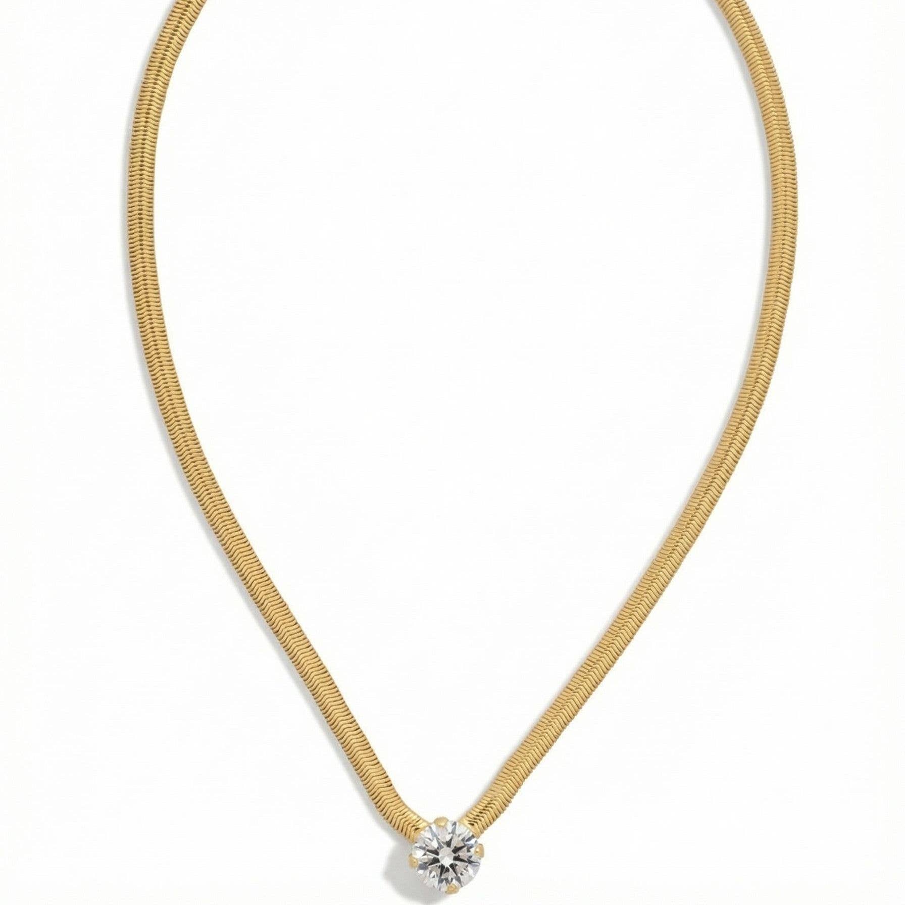 Rowan Pendant Necklace - NFP17BGCRY: Clear