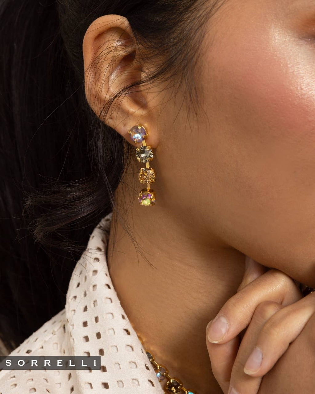 Matilda Dangle Earrings - EFH1BGHNB: Brown