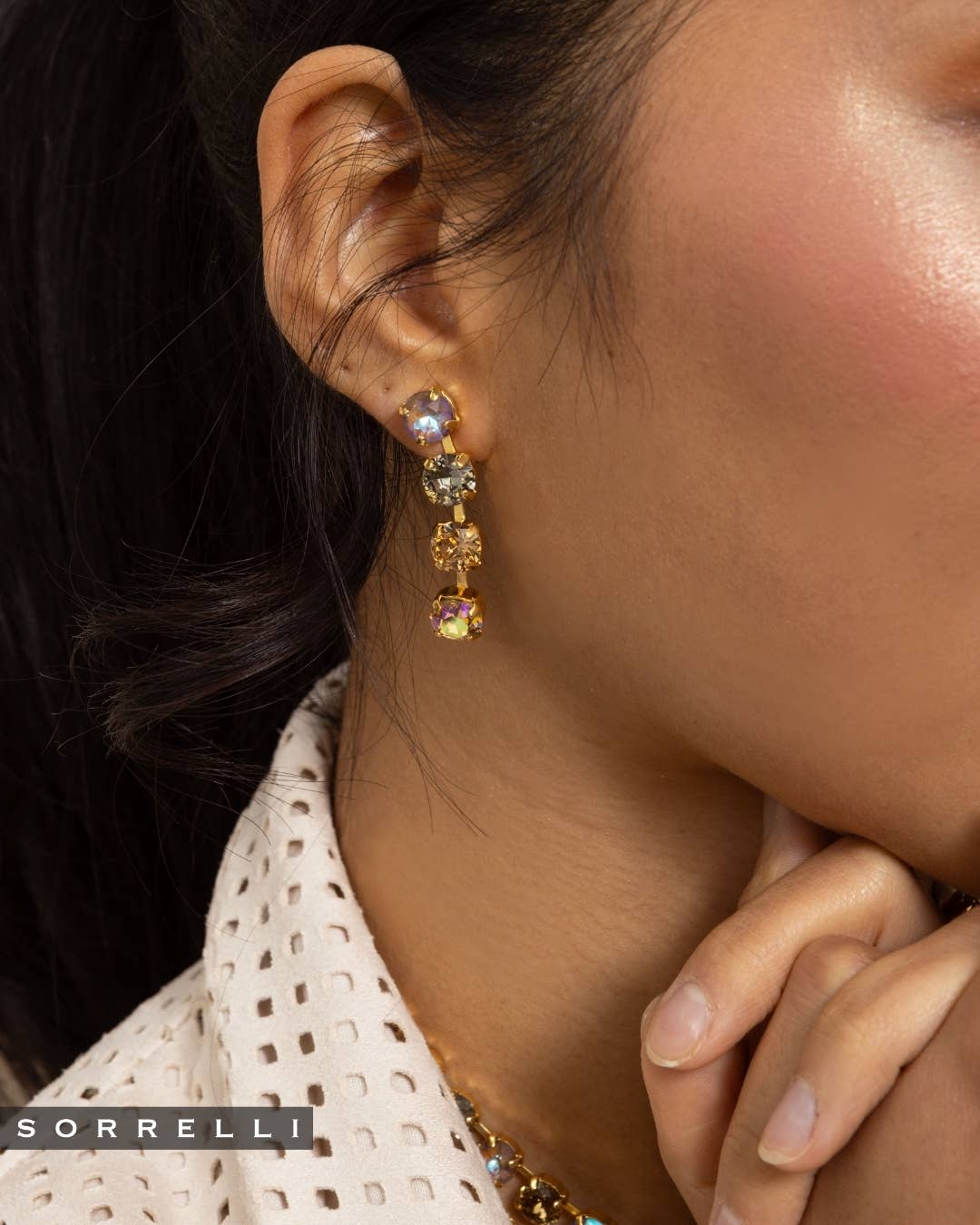 Matilda Dangle Earrings - EFH1BGHNB: Brown
