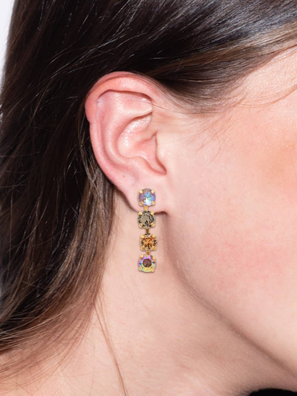 Matilda Dangle Earrings - EFH1BGHNB: Brown