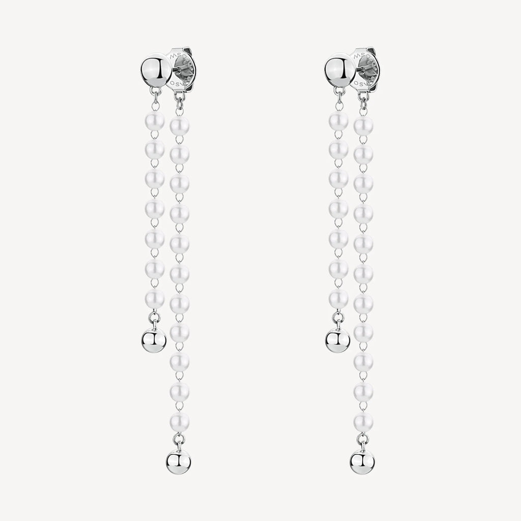 ESSENTIAL Double Dangle Pearl Earrings