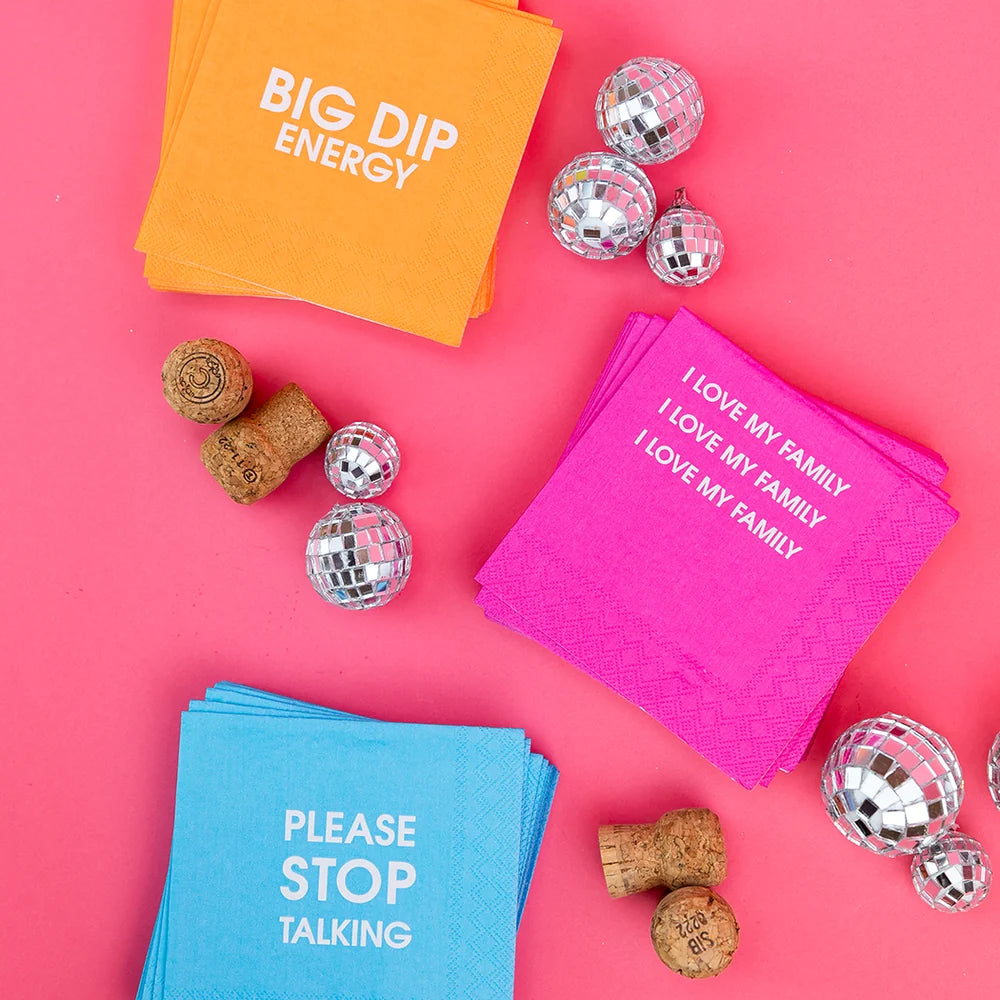 Please Stop Talking Cocktail Napkins
