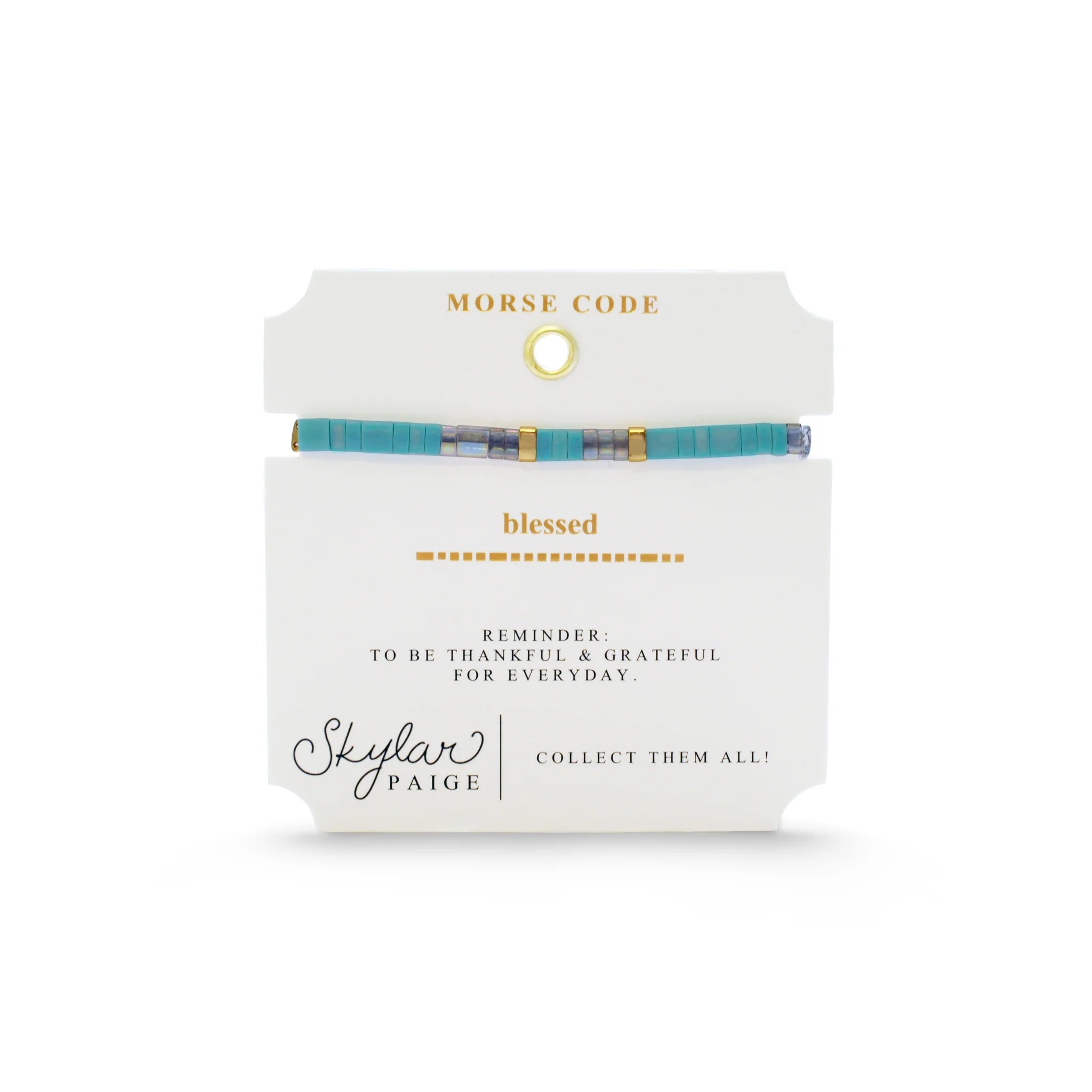 BLESSED | Morse Code Tila Bracelet