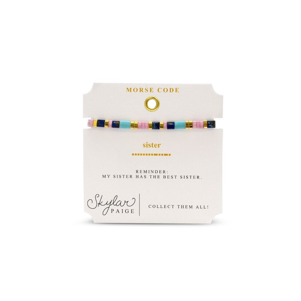 SISTER | Morse Code Tila Bracelet