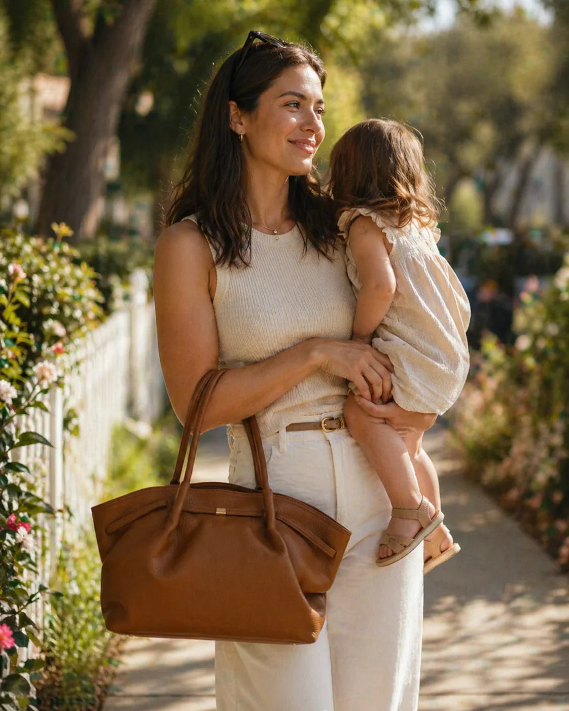 Italian Leather Handbag | Camel
