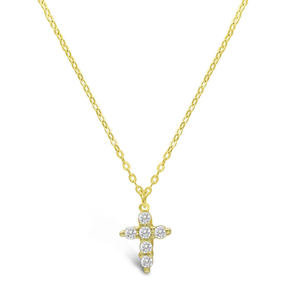 Forever Faith Prong Cross Necklace