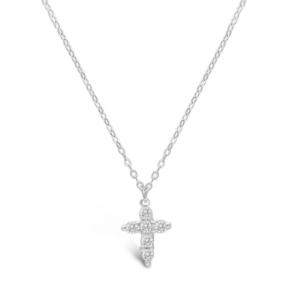 Forever Faith Prong Cross Necklace