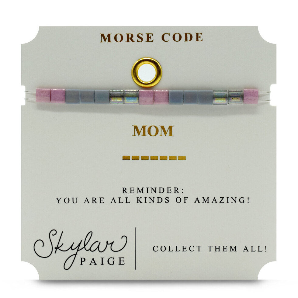 MOM | Morse Code Tila Bracelet