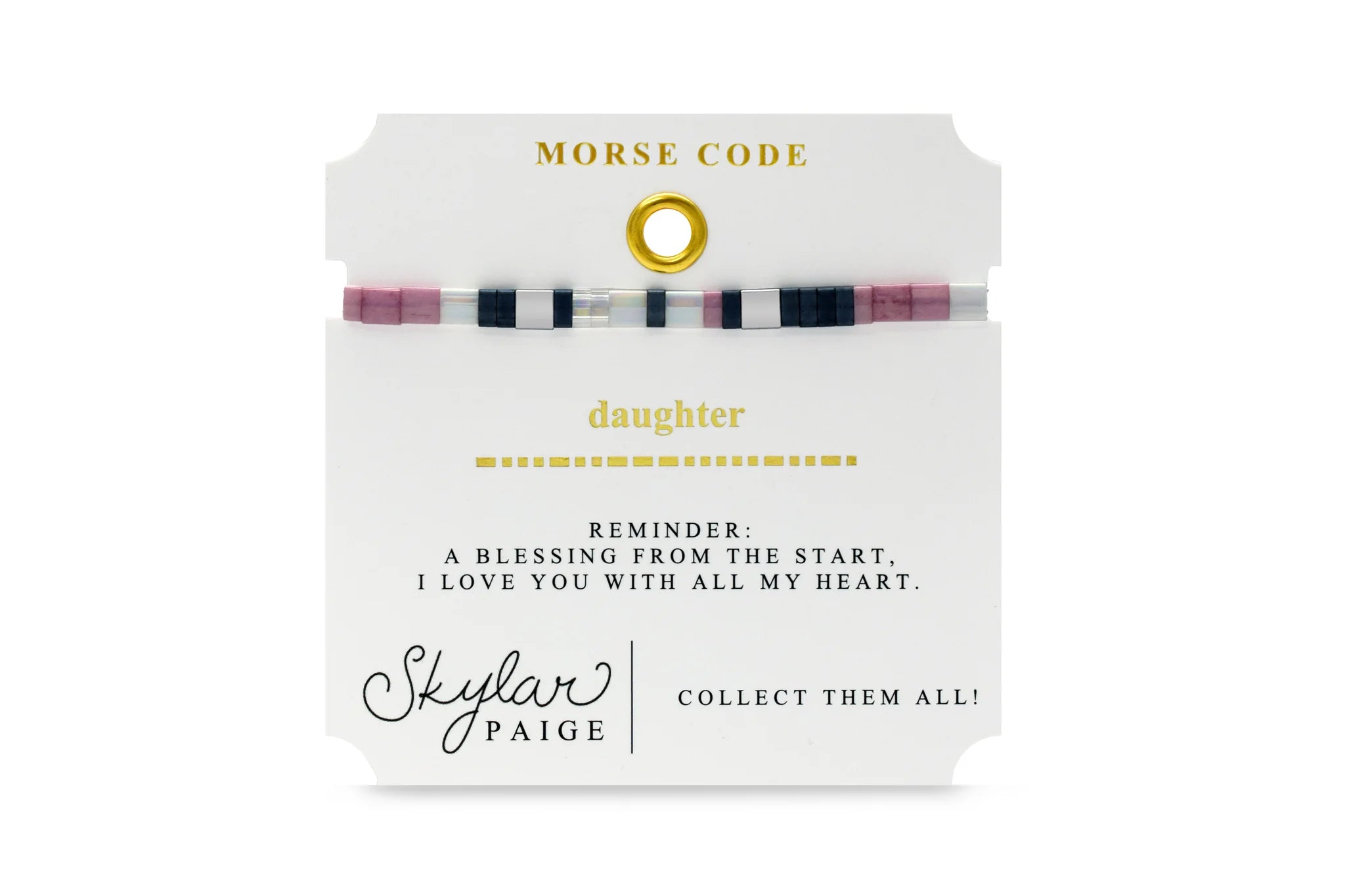 DAUGHTER | Morse Code Tila Bracelet