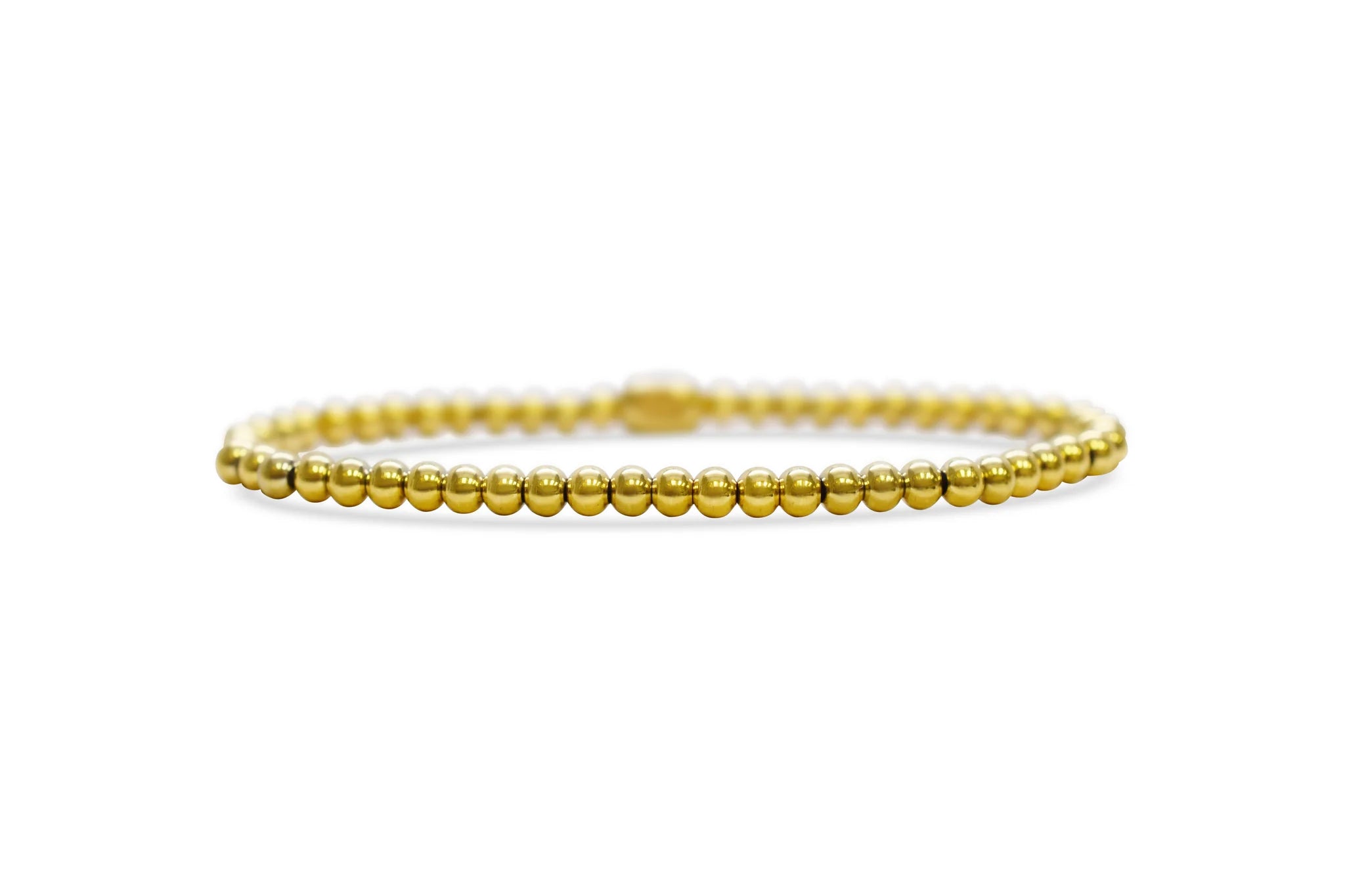 Plain Ball 4mm Bracelet | Gold