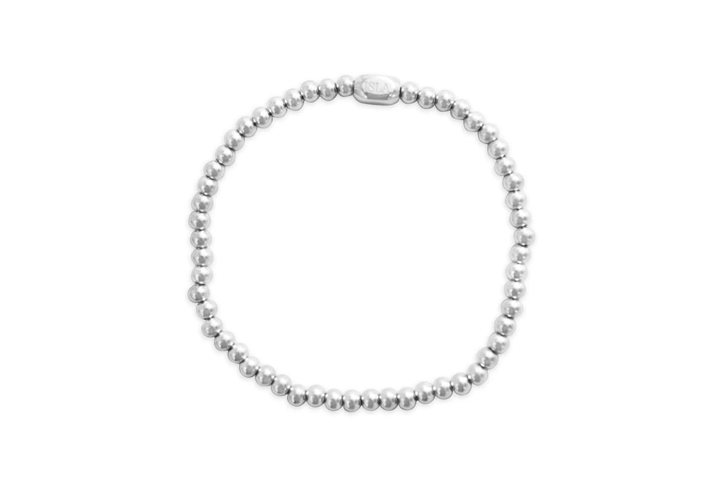 Plain Ball 4mm Bracelet | Silver