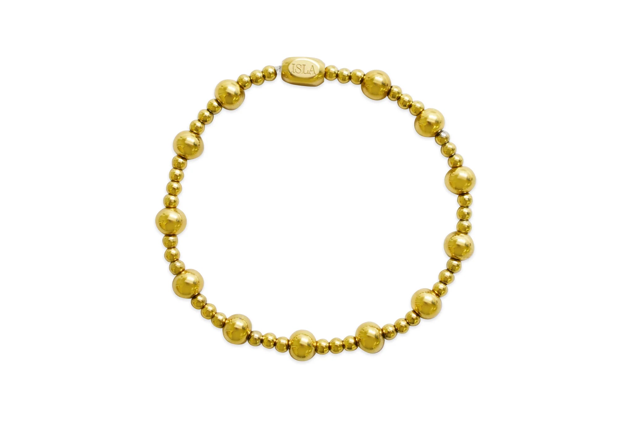Plain Ball 3+6mm 3/1 Bracelet | Gold