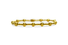 Plain Ball 3+6mm 3/1 Bracelet | Gold