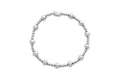 Plain Ball 3+6mm 3/1 Bracelet | Silver