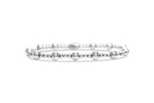 Plain Ball 3+6mm 3/1 Bracelet | Silver