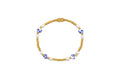 Mediterranean Floral Stretch Beaded Bracelet | Gold