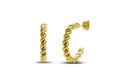Totally Twisted Hoop Earrings 25mm | Gold