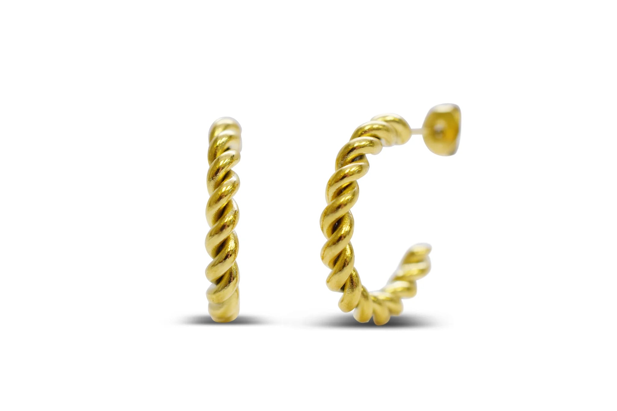 Totally Twisted Hoop Earrings 25mm | Gold