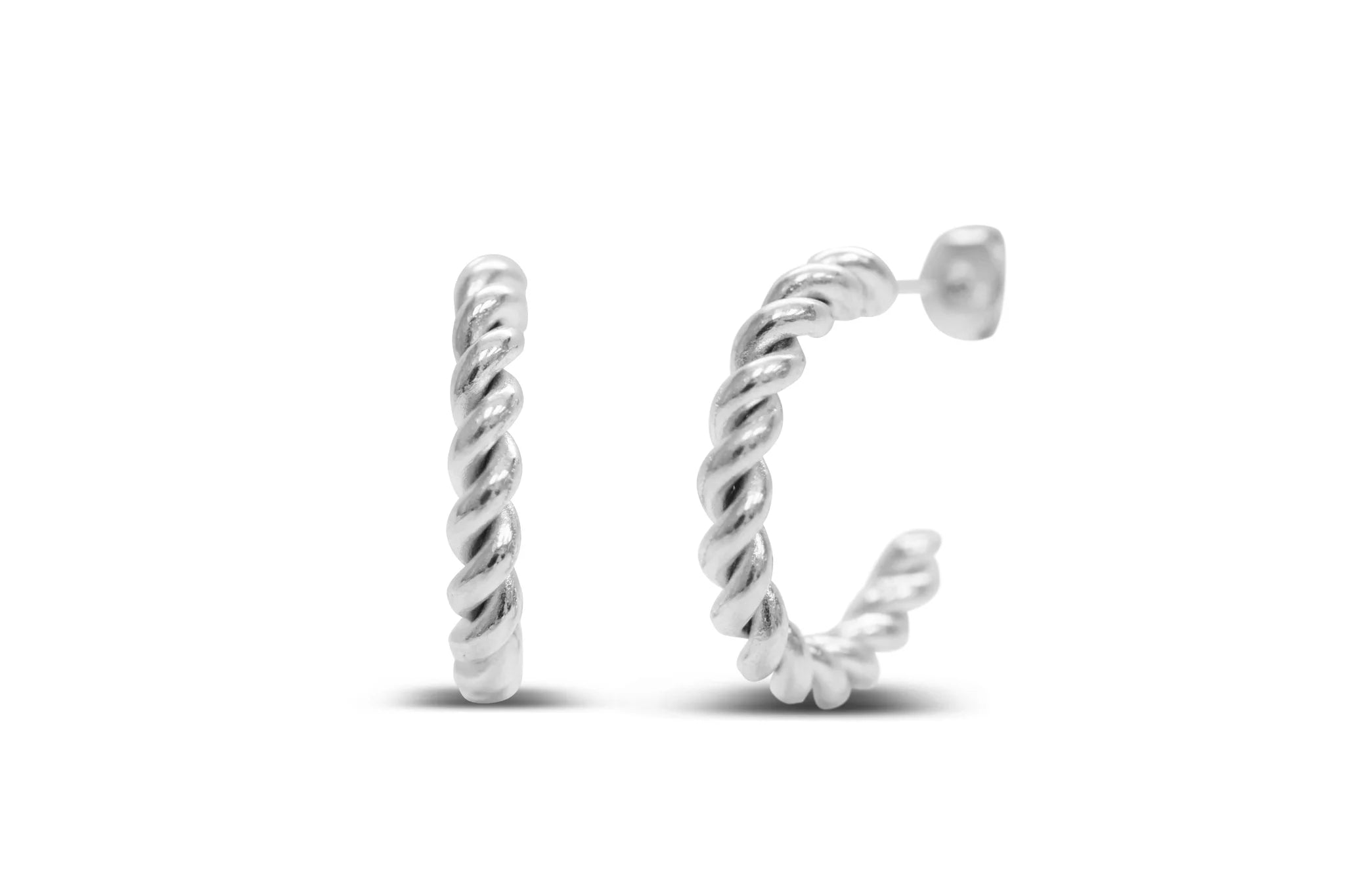 Totally Twisted Hoop Earrings 25mm | Silver