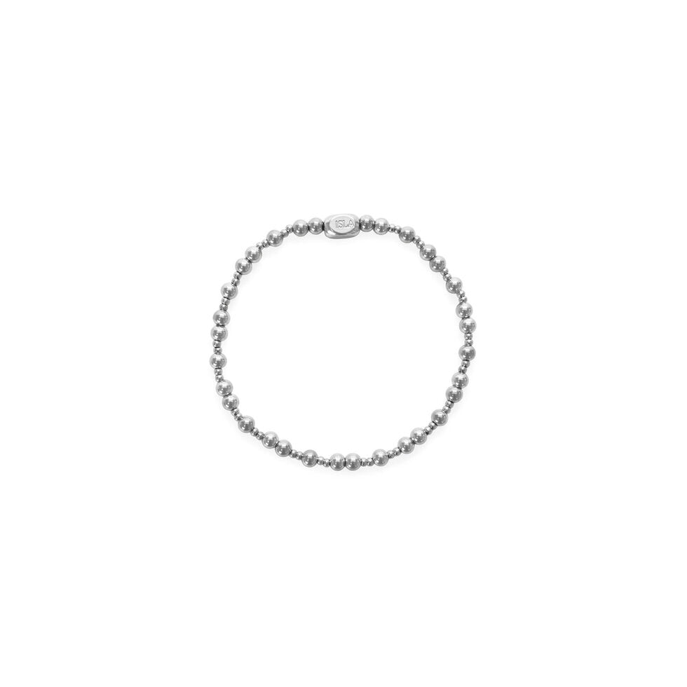 24/7 Stretch Bracelet | Double Bubble Silver