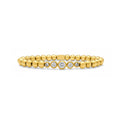 24/7 Stretch Graduated CZ Bezel Bracelet | Crystal Clear Gold