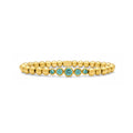 24/7 Stretch Graduated CZ Bezel Bracelet | 'Turqs' & Caicos Gold