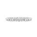 24/7 Stretch Graduated CZ Bezel Bracelet | Crystal Clear Silver