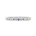 24/7 Stretch Graduated CZ Bezel Bracelet | Bella Blues Silver