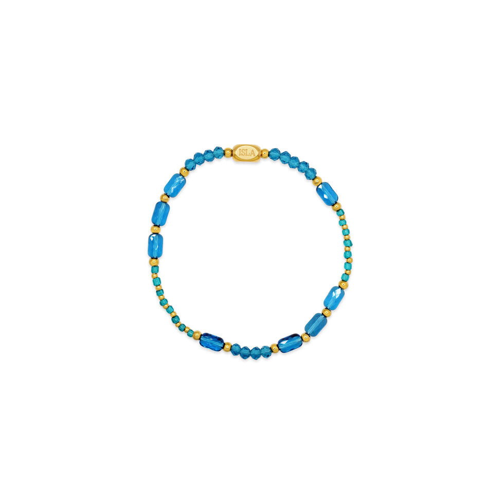 Coastal Crystals Big Sur Bracelet | 'Turqs' & Caicos Gold