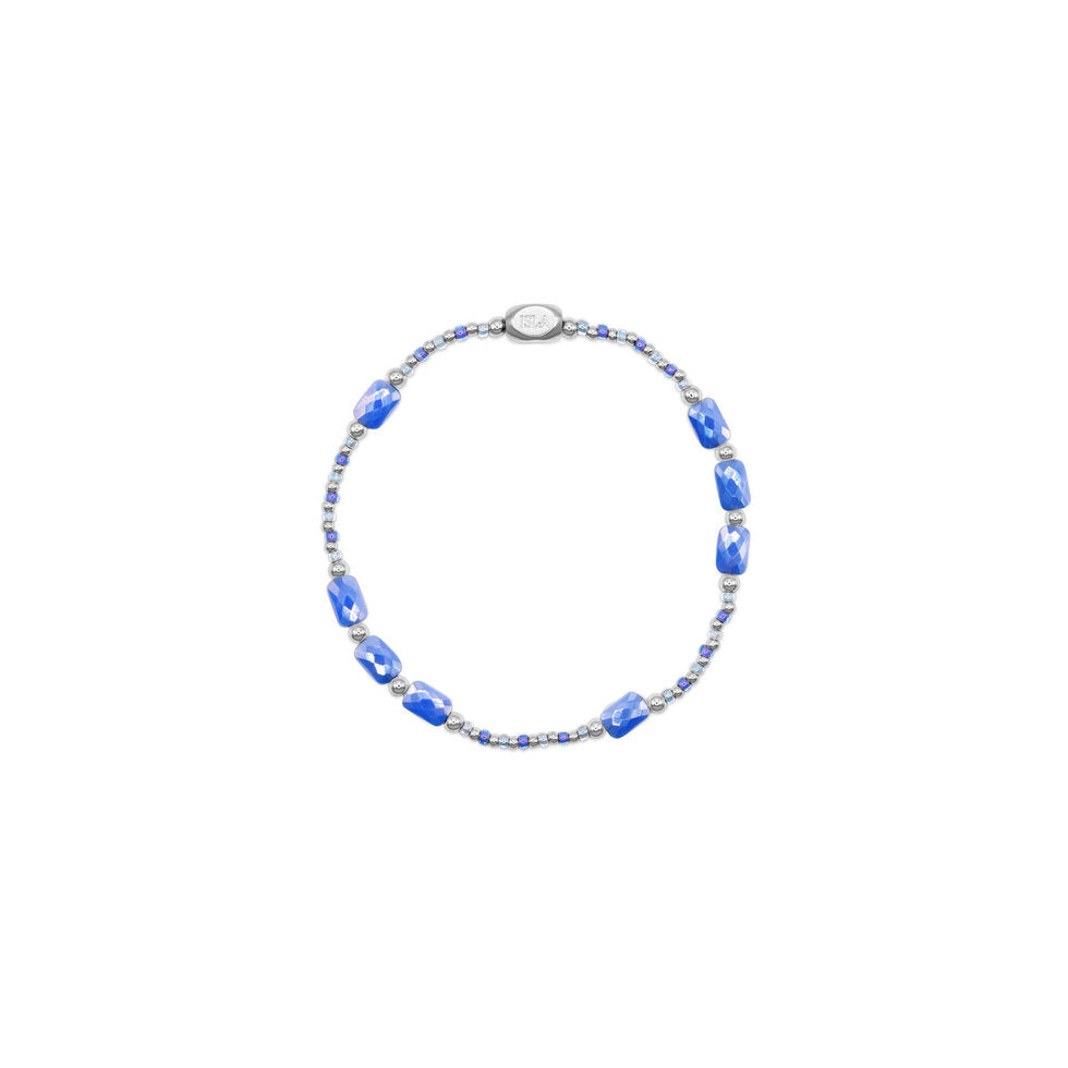 Coastal Crystals Big Sur Bracelet | Tidal Wave Silver