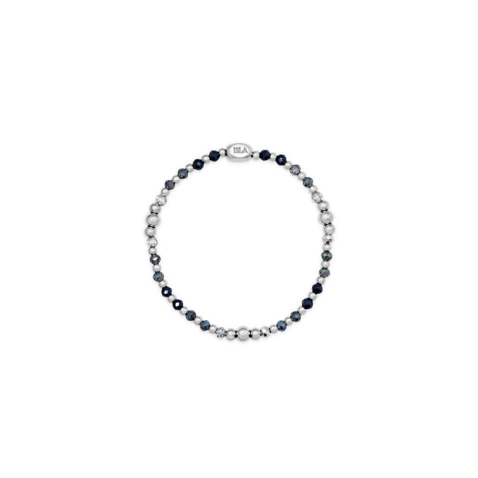 Coastal Crystals Amalfi Bracelet | Stormy Seas Silver