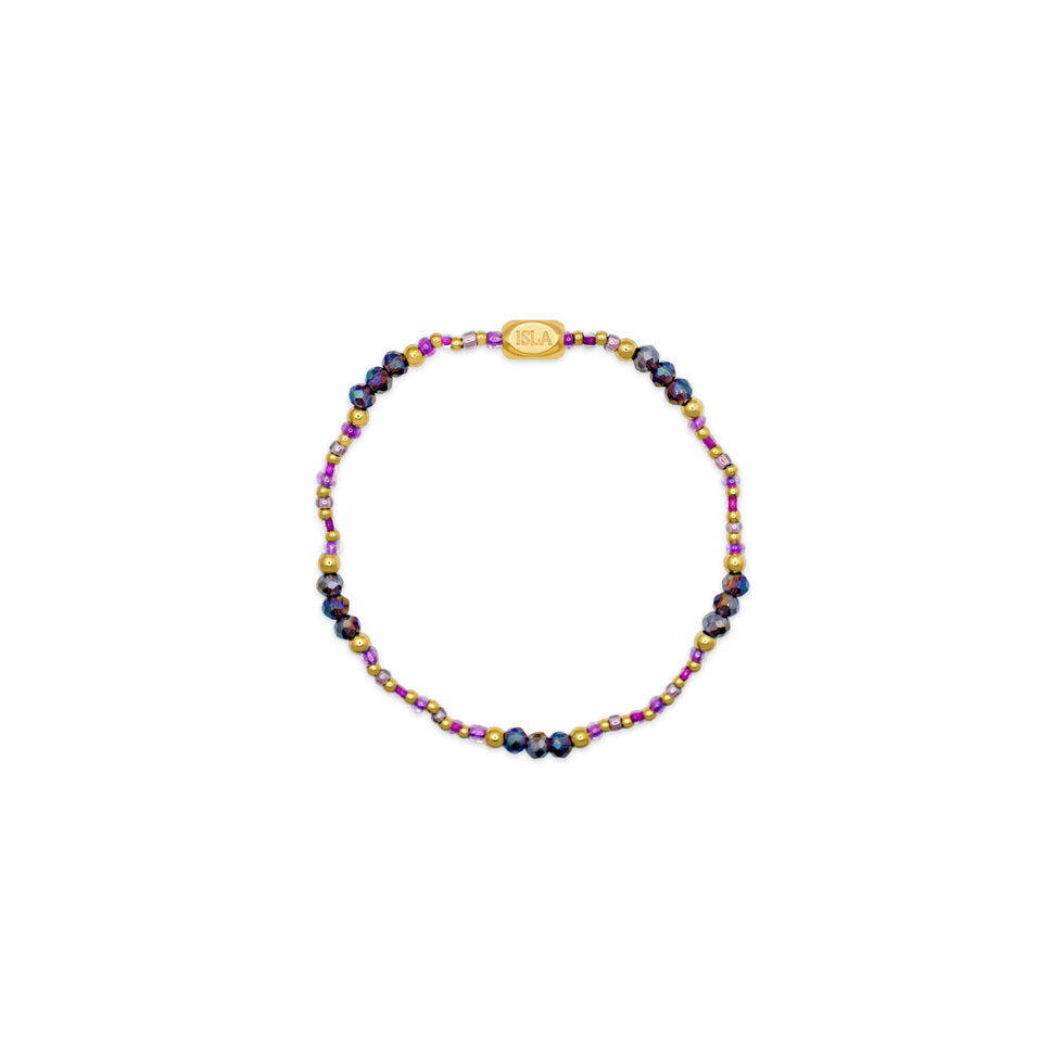 Crystal Crystals Riviera Bracelet | Violet Tides Gold