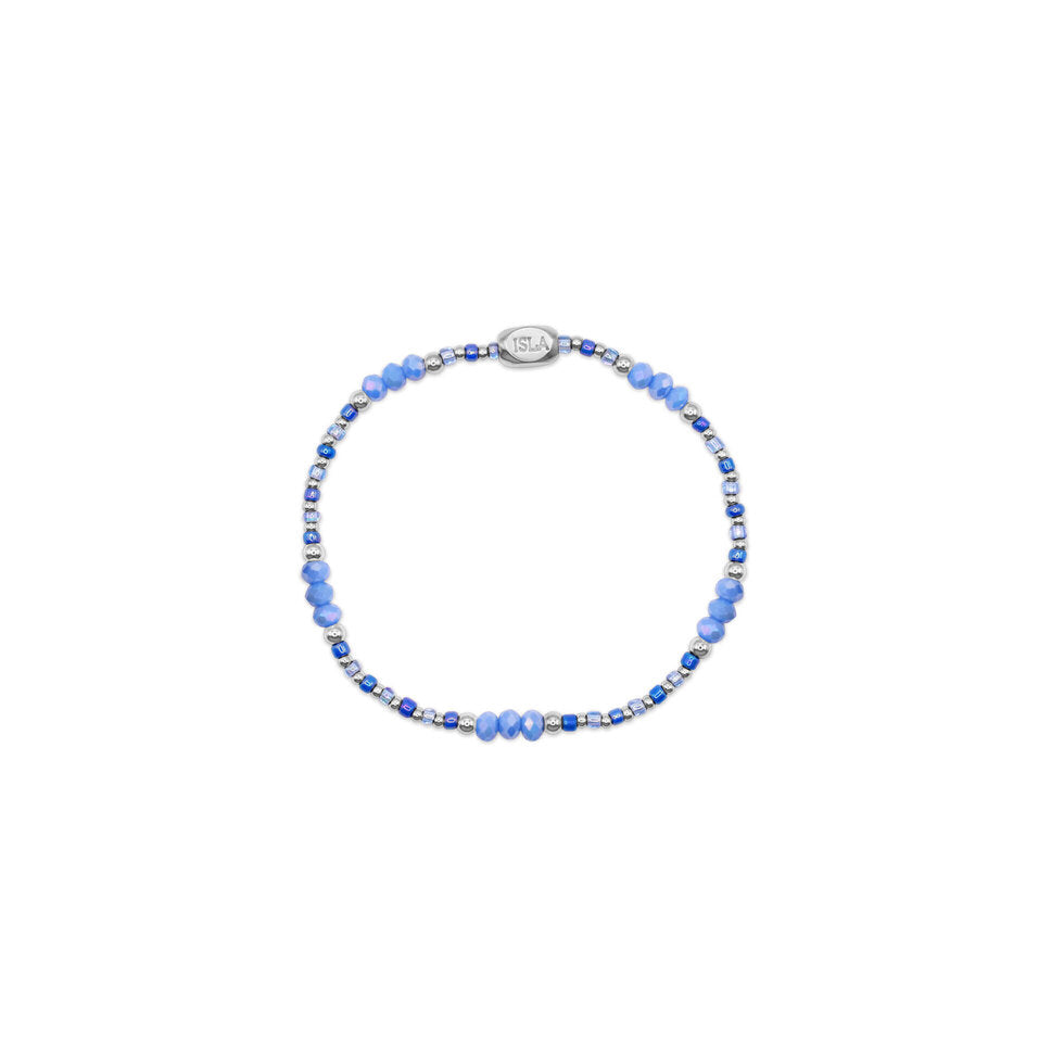 Coastal Crystals Riviera Bracelet | Tidal Wave Silver