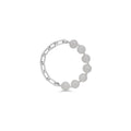 Half & Half Bracelet | White Cap Silver