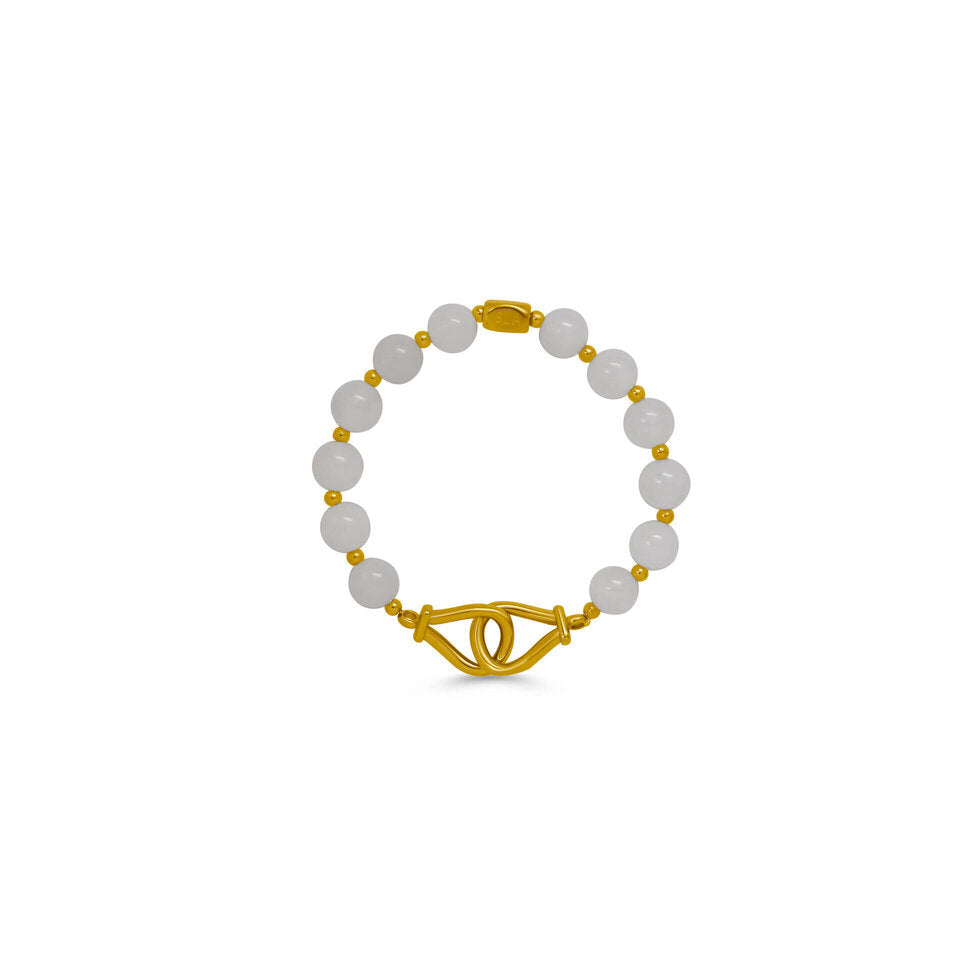 Get Hooked Bracelet | White Cap Gold