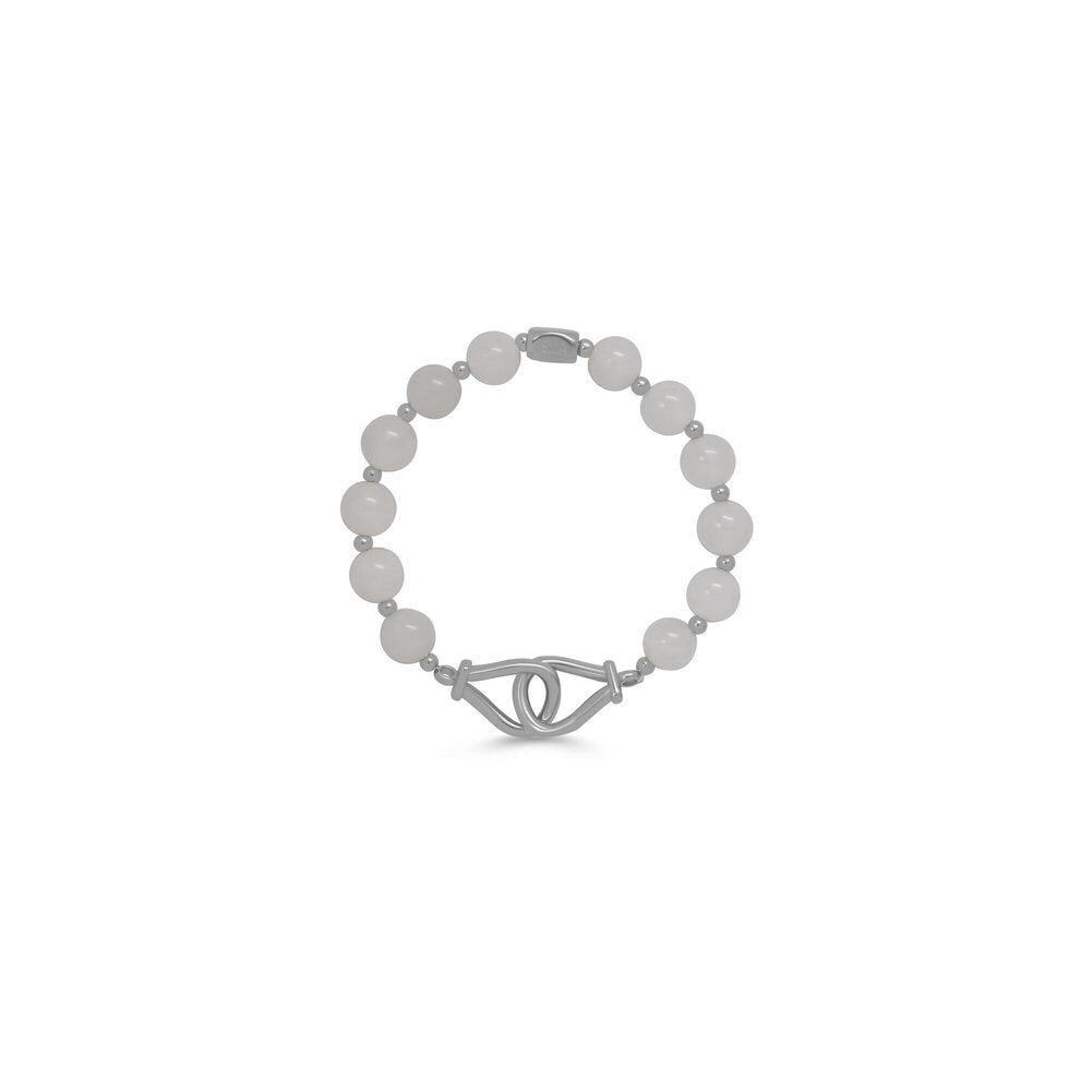 Get Hooked Bracelet | White Cap Silver