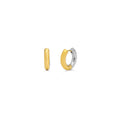 Half & Half Bold Seamless Hoop Earrings 16mm | Two-Tone