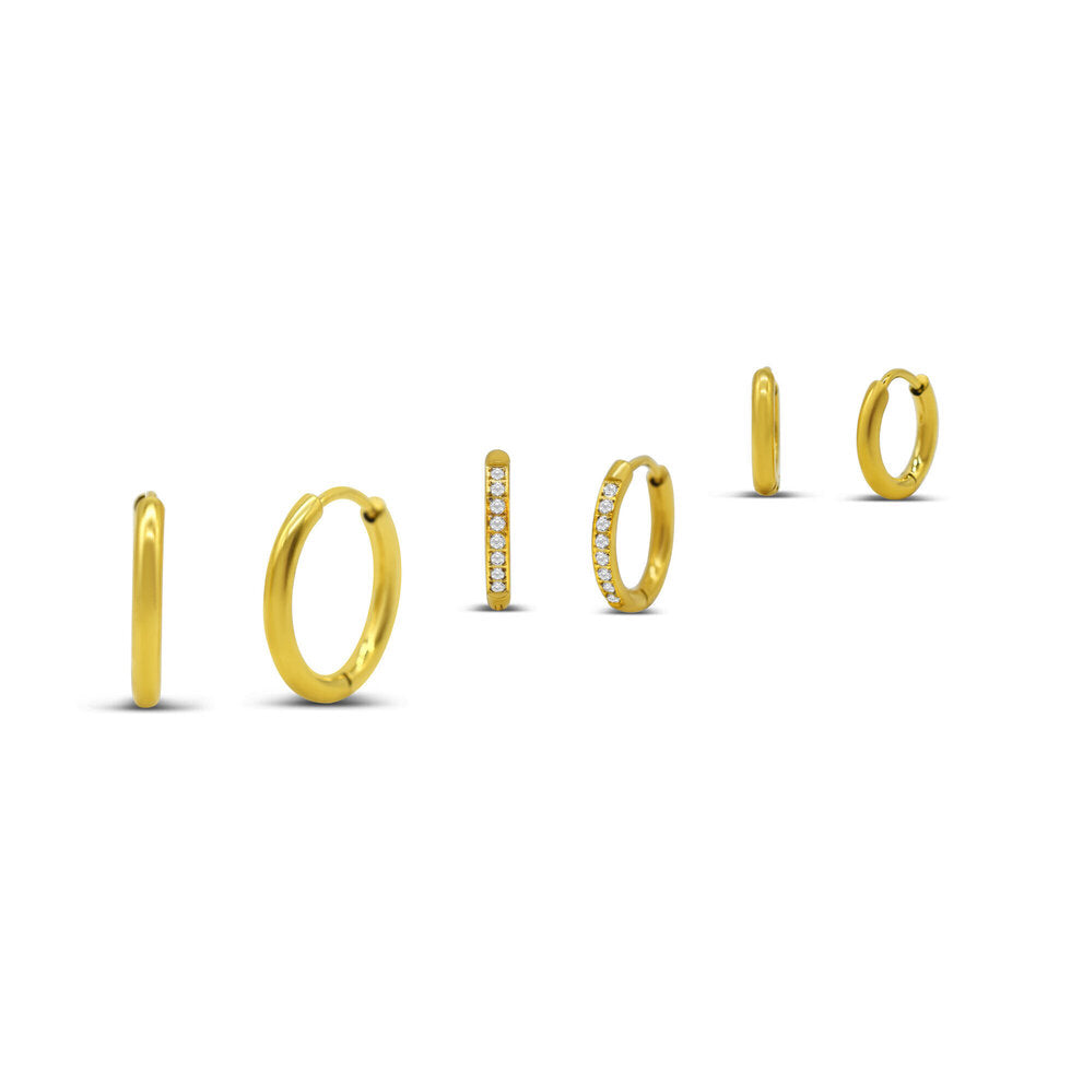 Hoop Hoop Hooray! Earring Trio Set | Gold