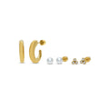 Hoop Pearl Earring Trio Set | Gold