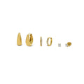 Bold Hoop Swoop Earring Trio Set | Gold