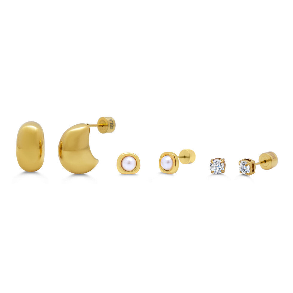 Hoop Hoop Hooray! Earring Trio Set | The Cove Gold