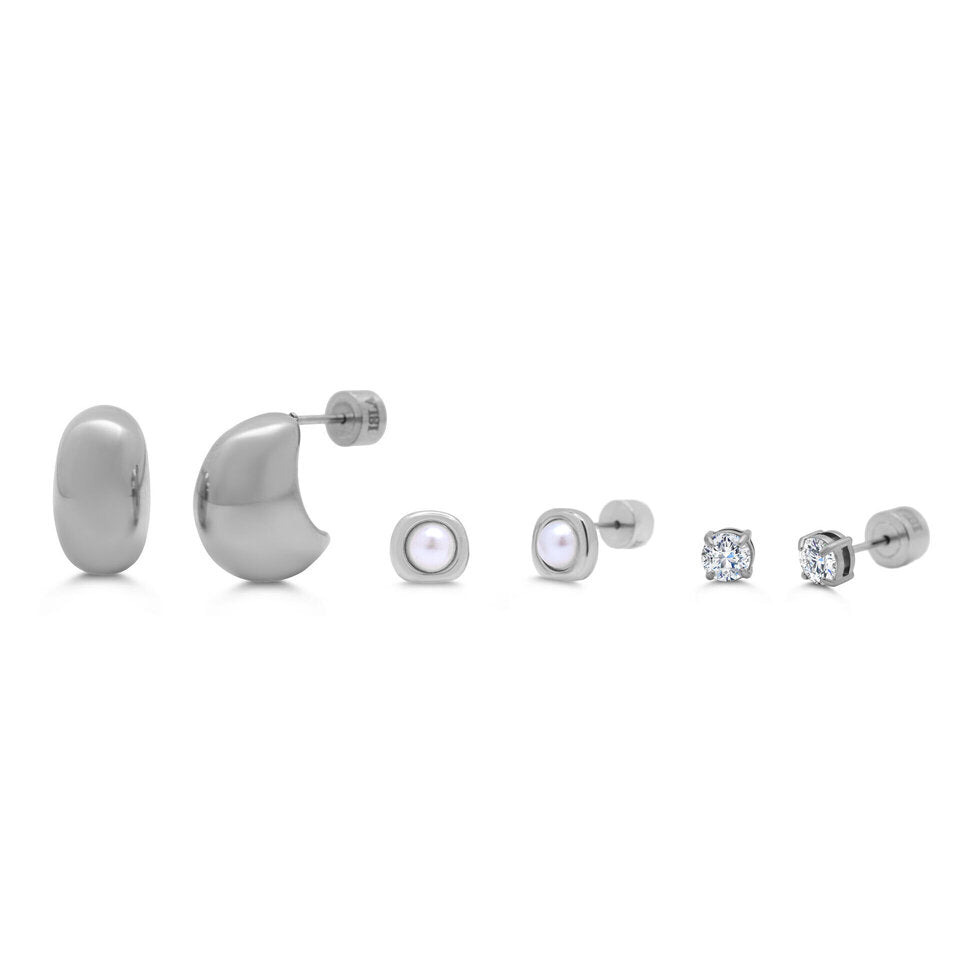 Hoop Hoop Hooray! Earring Trio Set | The Cove Silver