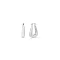 Rounded Triangle Hoop | Silver