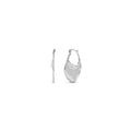 Molten Wave Hoop Earrings | Silver