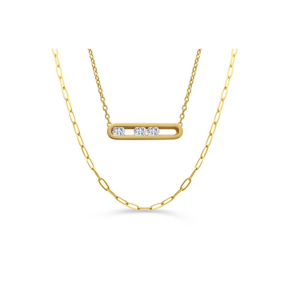 Rolling Tides Necklace | Gold