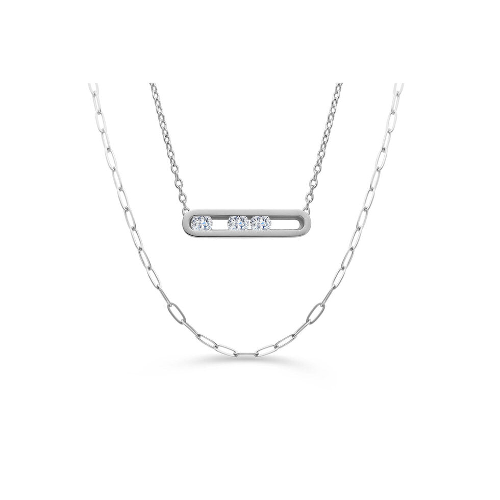 Rolling Tides Necklace | Silver