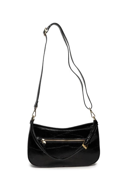 Erin Hobo Shoulder Bag | Faux Croc Leather