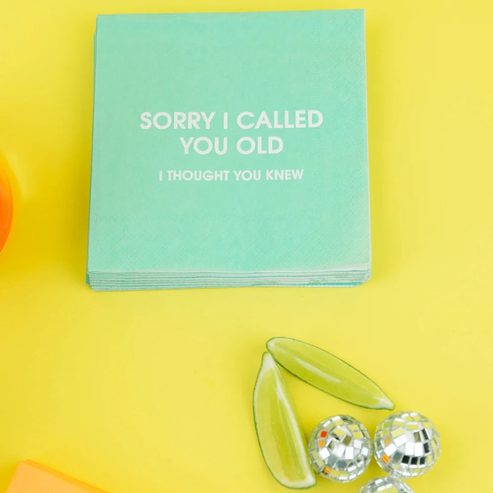 Sorry I Called You Old Cocktail Napkins