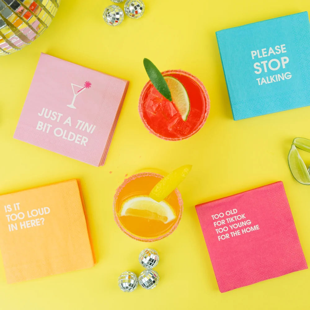 Please Stop Talking Cocktail Napkins