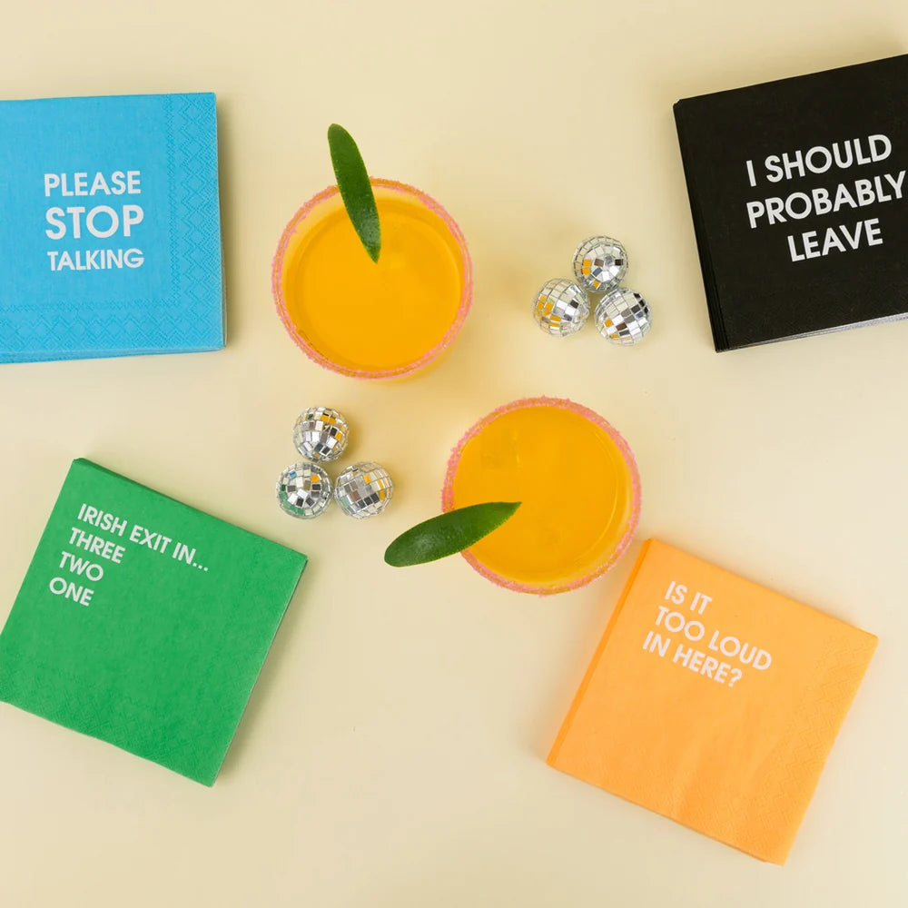 Please Stop Talking Cocktail Napkins